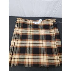Celtic Pro Brown Tan Tartan Plaid Acrylic Kilt Mens Size 42 New‎ With Tags